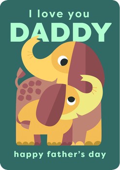 The Art File - Elephant Father'S Day Card - ZZF01A