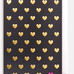 Lagom - Gold And Pink Hearts On Black - 1144(D)