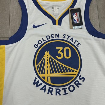 Nike Stephen Curry White Golden State Warriors Swingman Jersey • Brand New [3321] - view 2