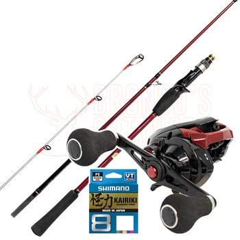 Shimano Engetsu BB B69 6'9" PE:1.5 + Shimano Genpu XT150 + Shimano Kairiki 8 Multi 15lb-150m