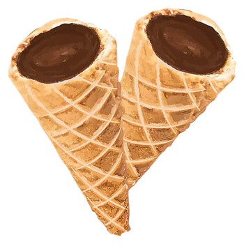 Caramel Chocolate Live Rosin Waffle Cones / 2 Pack / Chocolates / Hybrid