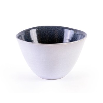 'NORTE' MEDIUM GLAZED TERRACOTTA BOWL - COBALT BLUE