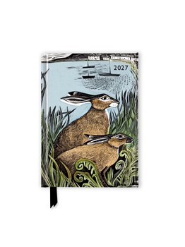 Flame Tree - Angela Harding: Rathlin Hares 2027 Luxury Pocket Diary Planner - Week to View - DIA2027-P08