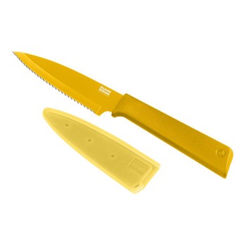COLORI+ 9CM SERRATED PARING KNIFE - YELLOW