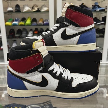 Air Jordan 1 Retro High Original SP Fragment  x Union LA Varsity Red Sport Royal Blue • Pre-Owned [8359] - view 6