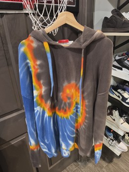 Off-White Tie Dye Knit Hoodie Brown/Blue/Multi • Pre-Owned [9516] - view 2
