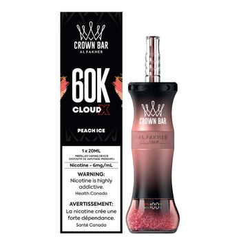 Al Fakher Crown Bar Cloud X 60K - Peach Ice