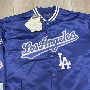 OVO x New Era MLB Los Angeles Dodgers Varsity Jacket Blue • Brand New [0211] - view 2