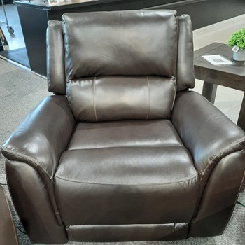 Madras Espresso Top Grain Leather Power Recliner