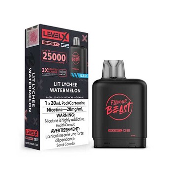 Level X Flavour Beast G2 Boost 25K Pod - Lit Lychee Watermelon Iced