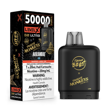 Level X Flavour Beast Twelve Monkeys G2 Ultra 50K Pod - Harambae Iced