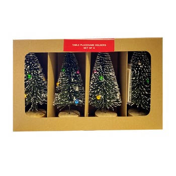 CHRISTMAS TREE PLACEMAT HOLDERS - PACK OF 4