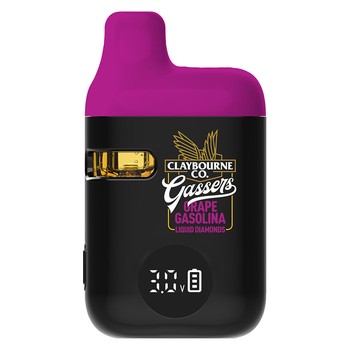 Claybourne Gassers Grape Gasolina Liquid Diamonds Disposable (Vape Pen) / 0.95g / Disposable Vape Pen / Indica