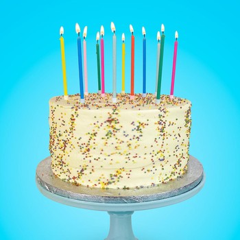 BRIGHT RAINBOW CANDLES - PACK OF 16