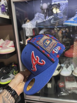 Supreme x Mitchell & Ness Teams New Era Royal Fitted Cap size 7 1/4 • Brand New [4427] - view 3