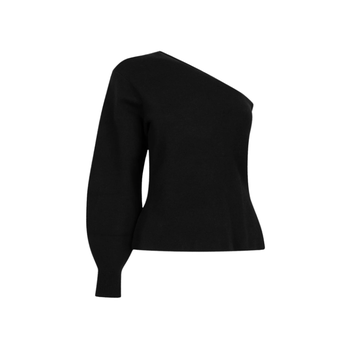 Nori knitted top l/s black