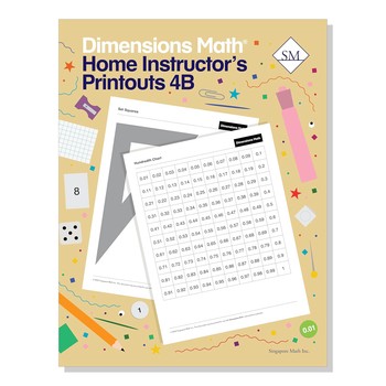 Dimensions Math Home Instructor's Printouts 4B