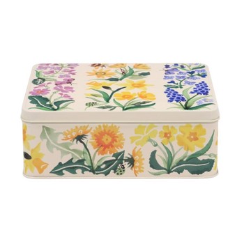 EMMA BRIDGEWATER -WILD FLOWERS DEEP RECTANGULAR TIN