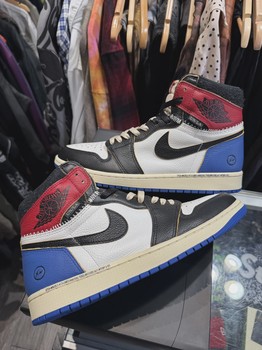 Air Jordan 1 Retro High Original SP Fragment  x Union LA Varsity Red Sport Royal Blue • Pre-Owned [2343] - view 3
