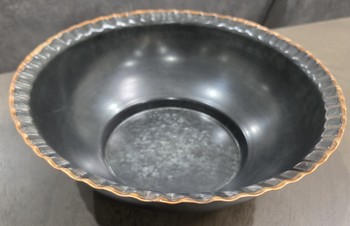 Grey & Copper Metal Bowl / Large