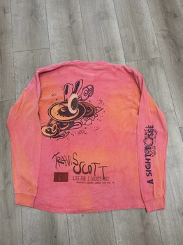Travis Scott O2 Live Long-Sleeve 'Pink Tie-Dye' T-shirt • Pre-Owned [0346] - view 4