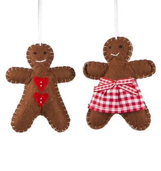 FELT GINGERBREAD CHILD TREE DECORATION