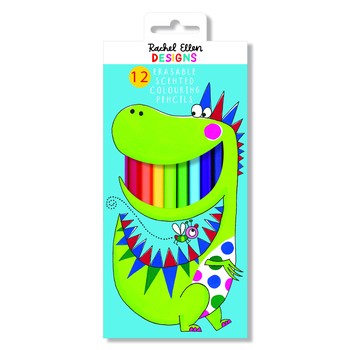 Rachel Ellen - Scented Colouring Pencils - Dinosaur - Ecolpen01