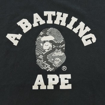A Bathing Ape Snakeskin Camo College Tee • Pre-Owned [7871] - view 2