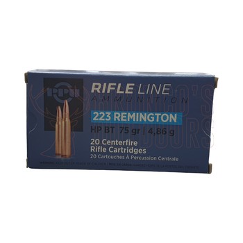PPU .223 Rem 75gr HP BT 20 Rounds