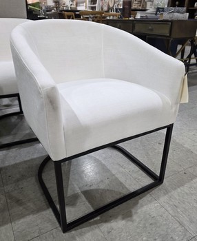 Jane Upholstered White Dove Chair