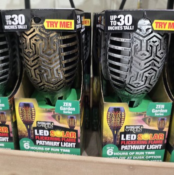 Blazing LED Solar Flickering Flame Pathway Light