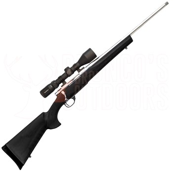 Howa Model 1500 7mm-08 Stainless Steel Threaded 20" Black + Nikko Stirling Metor 2.5-10x50