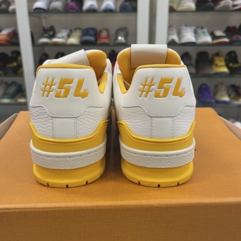 Louis Vuitton LV Trainer White Yellow Script • Pre-Owned [2676] - view 6
