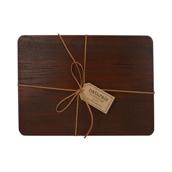 DARK ASH VENEER RECTANGULAR PLACEMATS - SET OF 4