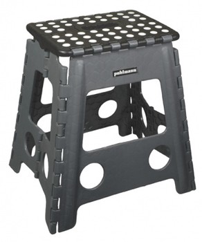 TALL FOLDING STOOL - GREY