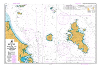 LINZ NZ 552 Bream Tail to Kawau Island + Great Barrier Island Map