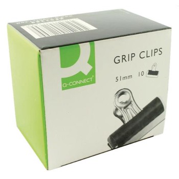 Q-Connect Grip Clip Black Pack of 10 (D)