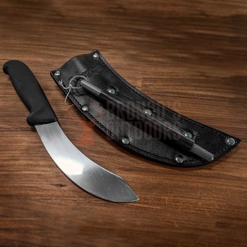 Green River Shepherds Knife 150mm Carbon Steel Blade + Sharpening Steel + Leather Sheath