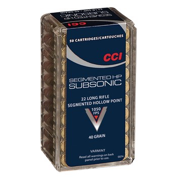 CCI .22LR Segmented Sub Sonic HP 40gr
