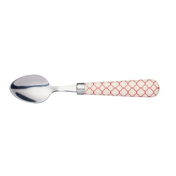 RED GEOMETRIC TEASPOON