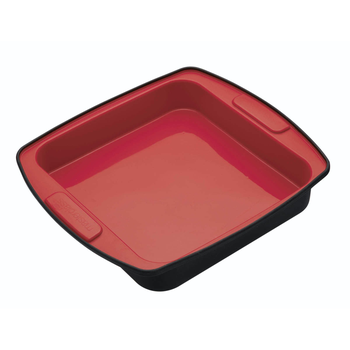 MASTERCLASS SILICONE SQUARE CAKE TIN - 23CM