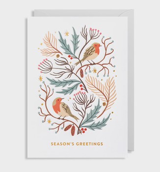 Lagom - Robins Seasons Greetings Card - 6722