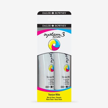 Daler Rowney - System3 Acrylic Titanium White Set 2x150ml - D129100102