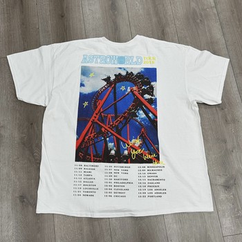 Travis Scott Astroworld "Wish You Were Here" Tour Roller Coaster Tee • Brand New [6355] - view 3