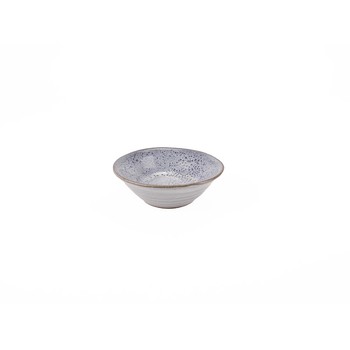 'NORTE' GLAZED TERRACOTTA DIPPING DISH - LIGHT BLUE