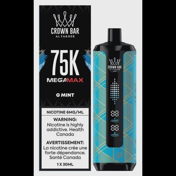 Al Fakher Crown Bar Mega Max 75K Al Fakher Crown Bar Mega Max 75K - G Mint