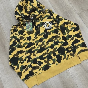 BAPE 1st Camo Kanji Pullover Hoodie Yellow • Brand New [2686] - view 9