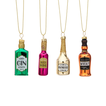 'CHRISTMAS CHEER' BAUBLE DECORATIONS - SET OF 4