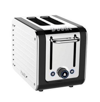 DUALIT ARCHITECT 2 SLOT TOASTER - POLISHED WITH BLACK TRIM