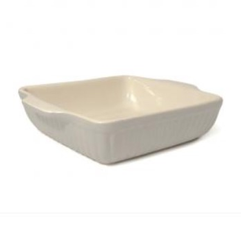 CLASSIC GLAZED SQUARE ROASTING DISH - SOFT GREY